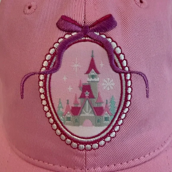 Disney Pink Baseball Cap with Castle Embroidery - Picture 2 of 3